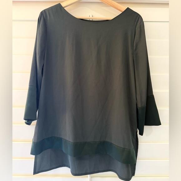 Crystal & Violet Tops - Chic Forest Green Women's Blouse